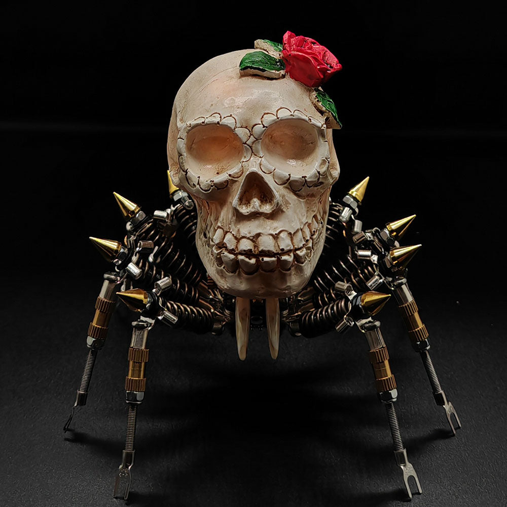 3D Metal Spider Skull Night Light Puzzle Model Kit for Halloween Decoration