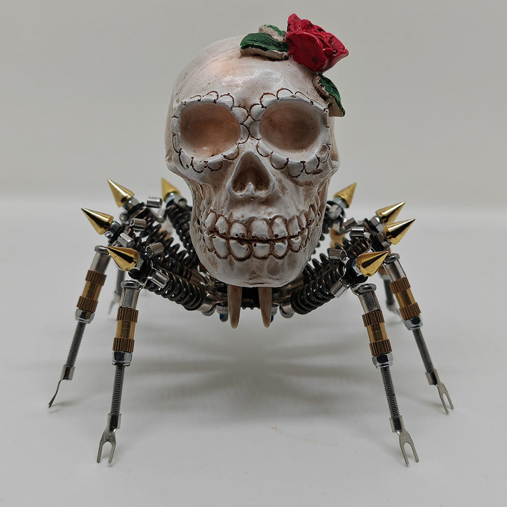 3D Metal Spider Skull Night Light Puzzle Model Kit for Halloween Decoration