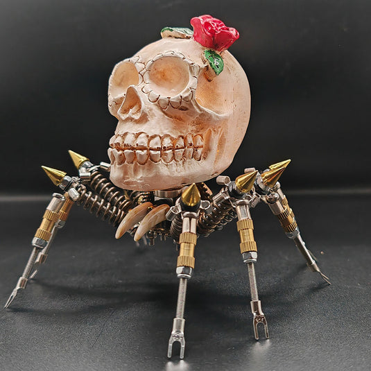 3D Metal Spider Skull Night Light Puzzle Model Kit for Halloween Decoration