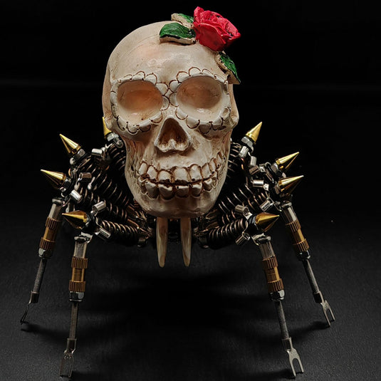 3D Metal Spider Skull Night Light Puzzle Model Kit for Halloween Decoration