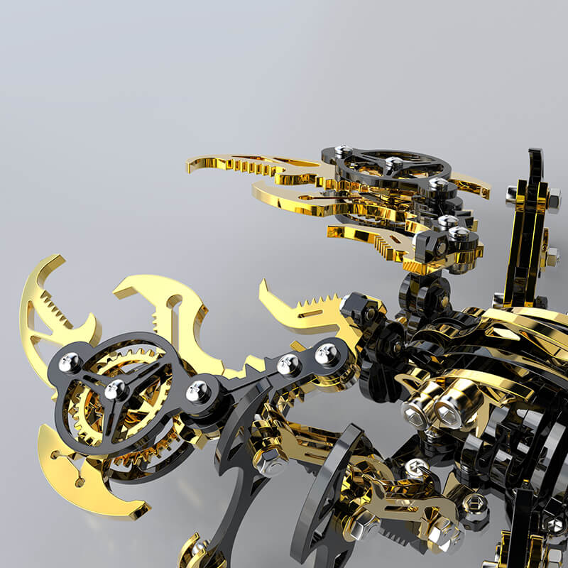 3D Scorpion Black Gold Metal puzzle Model Colorful Kit