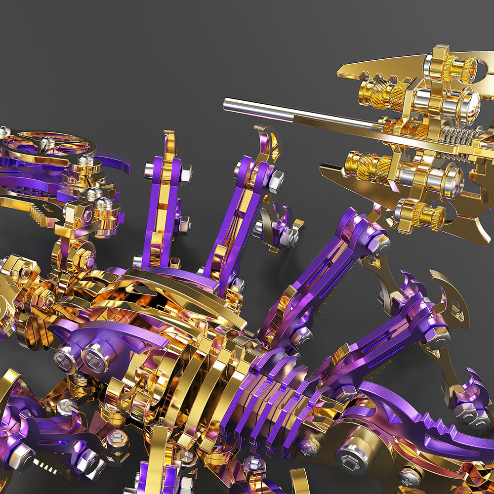 3D  Scorpion Purple Golden Metal Puzzle Model Color Kit for Gift and Decoration