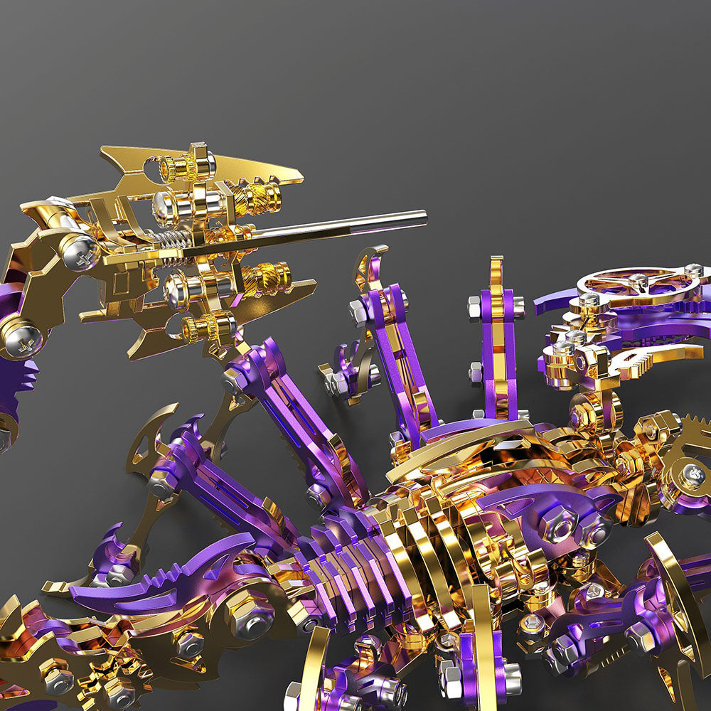 3D  Scorpion Purple Golden Metal Puzzle Model Color Kit for Gift and Decoration