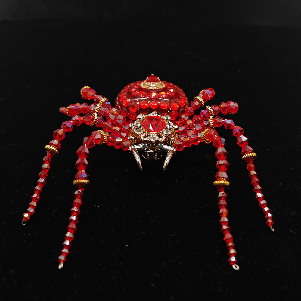 Steampunk Mechanical Crystal Spider 3D Metal Model Building Kit with Music Box