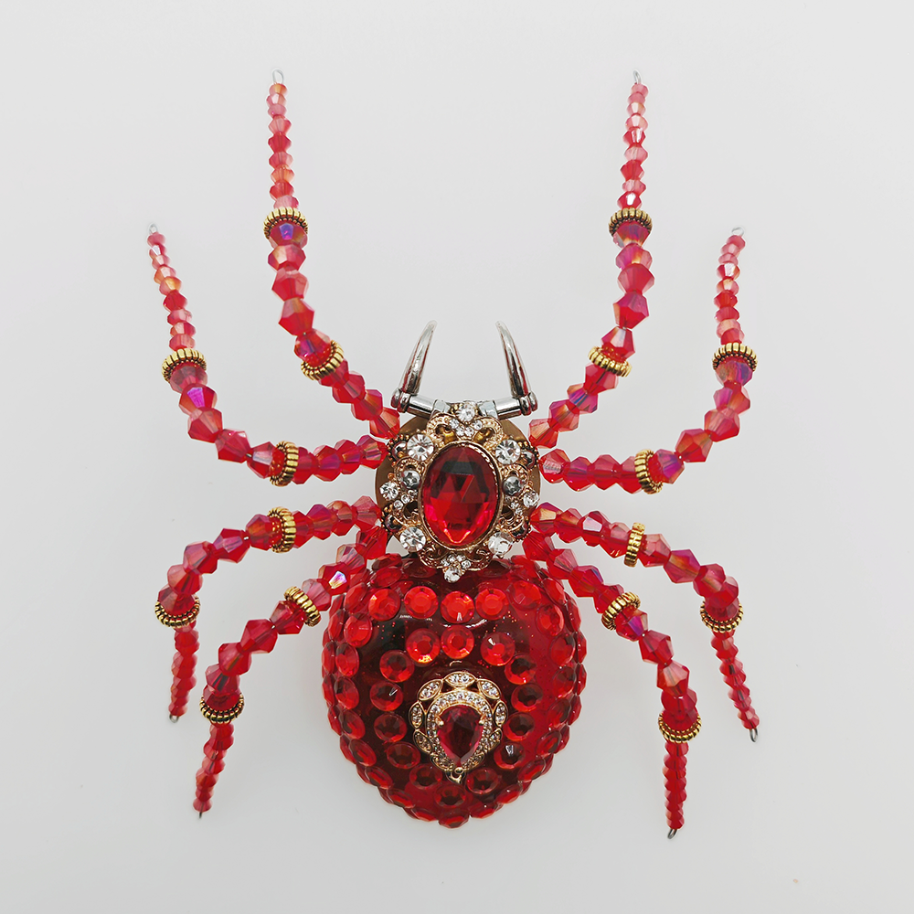 Steampunk Mechanical Crystal Spider 3D Metal Model Building Kit with Music Box
