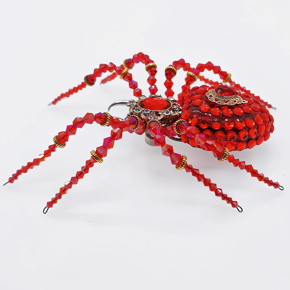 Steampunk Mechanical Crystal Spider 3D Metal Model Building Kit with Music Box