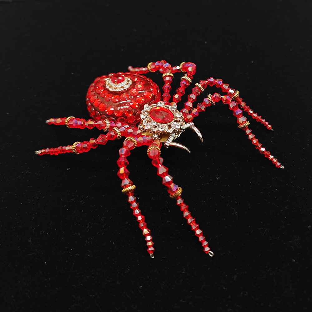 Steampunk Mechanical Crystal Spider 3D Metal Model Building Kit with Music Box