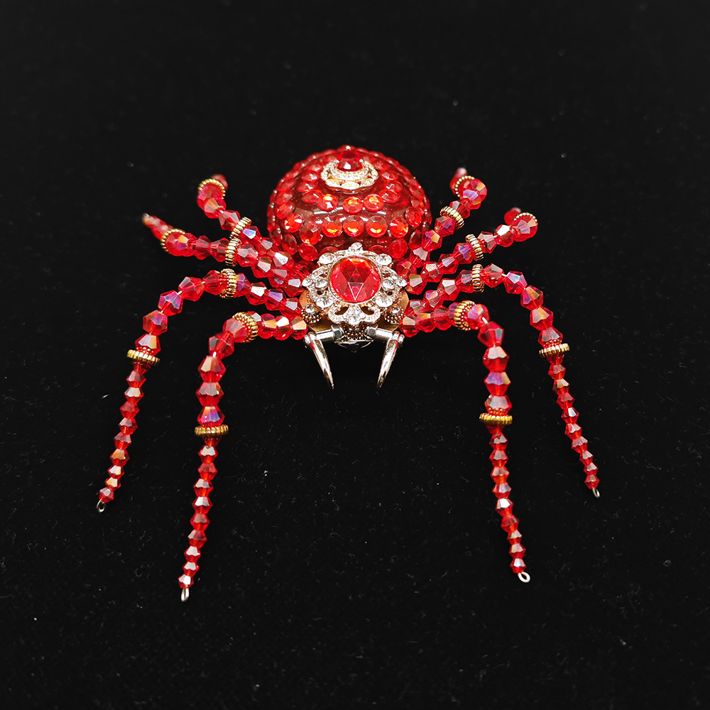 Steampunk Mechanical Crystal Spider 3D Metal Model Building Kit with Music Box