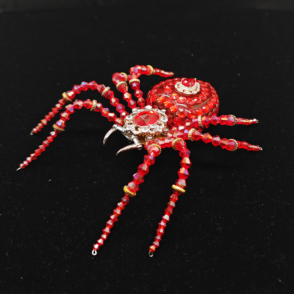 Steampunk Mechanical Crystal Spider 3D Metal Model Building Kit with Music Box