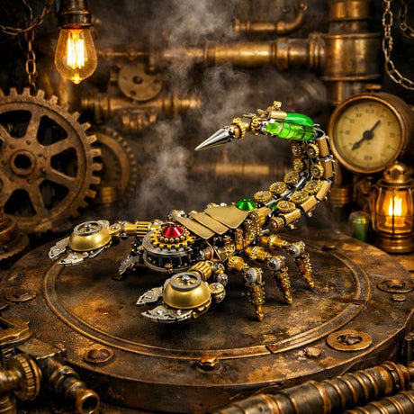 Steampunk scorpion metal model kit for adult builders and collectors
