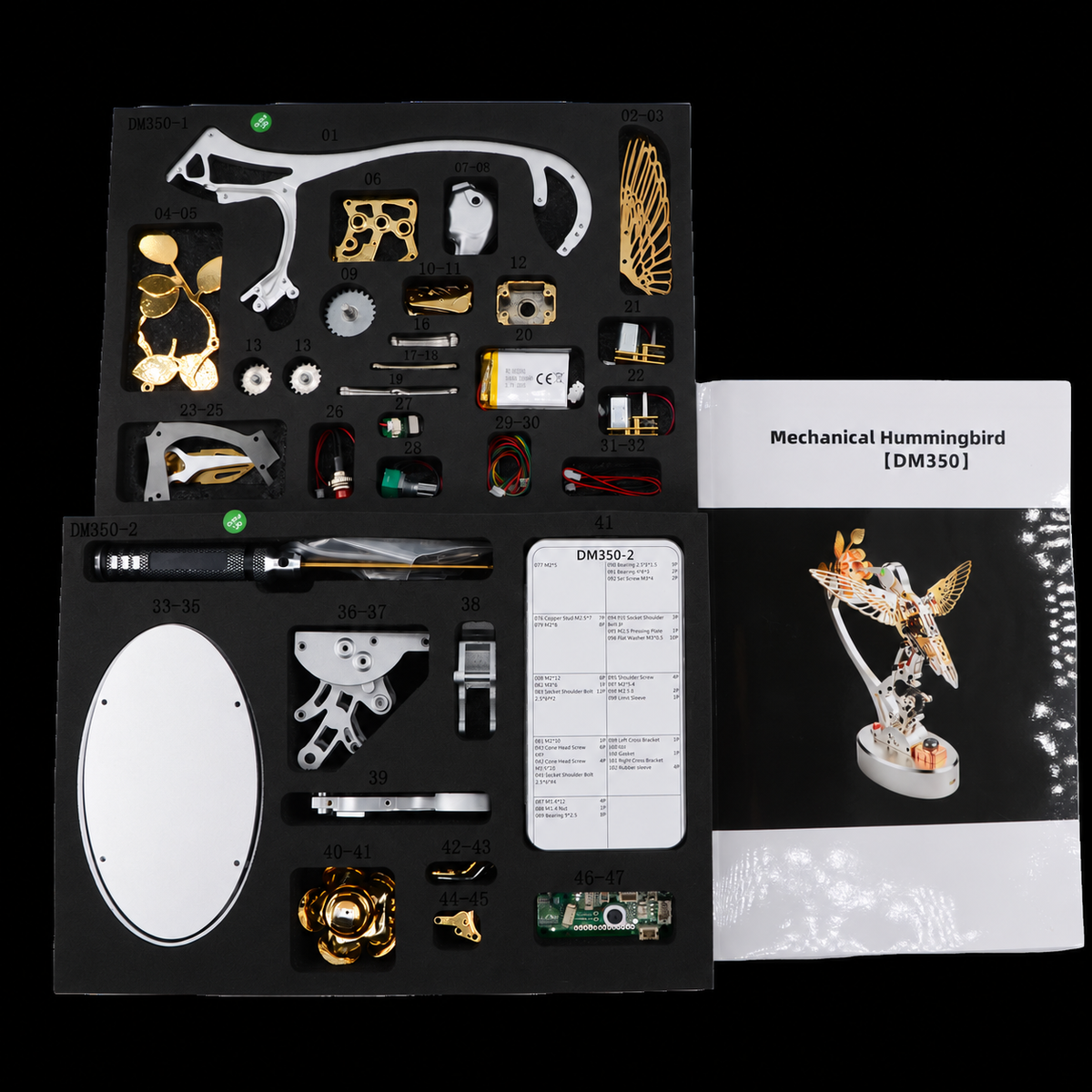 DIY mechanical hummingbird model kit for adults who enjoy metal puzzles and engineering projects