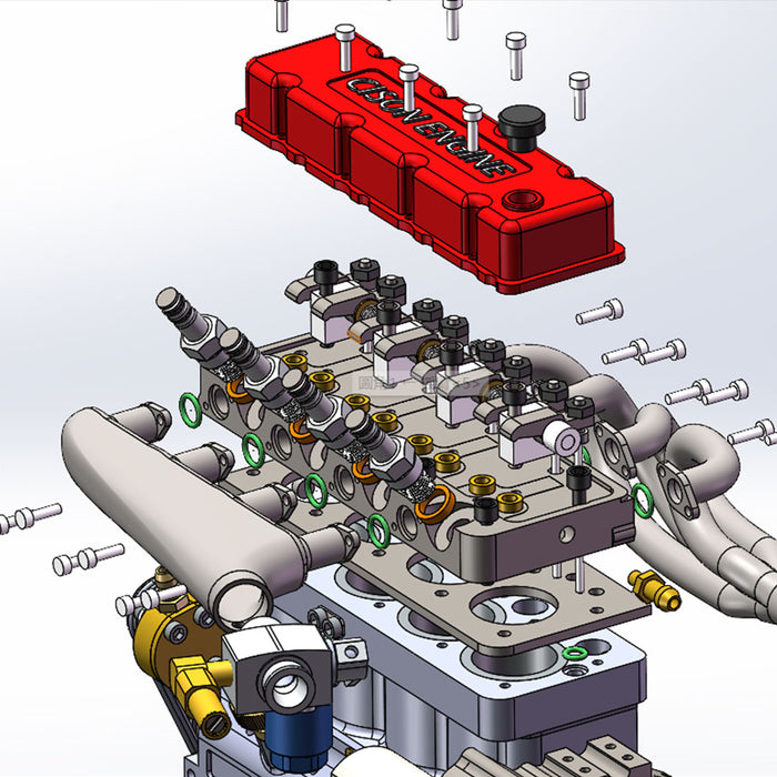 CISON L4-175 4-cylinder 4-stroke 8000 rpm gasoline engine model kit