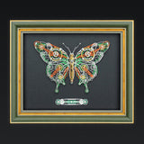 Mechanical Butterfly 3D Metal Puzzle Model Kit with Wooden Frame – DIY Framed Metal Wall Art for Adults