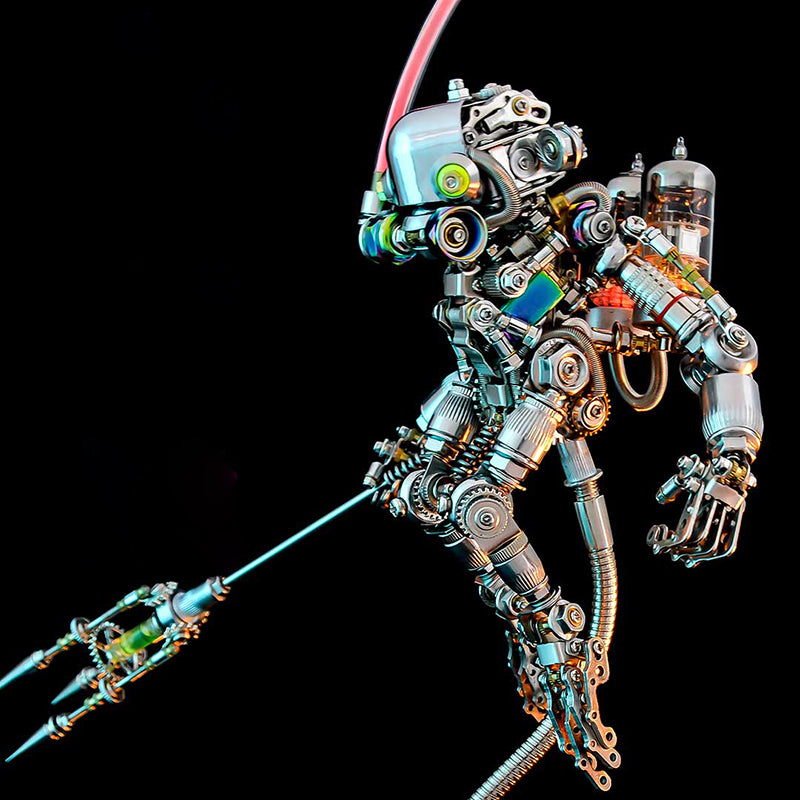 Load image into Gallery viewer, Cyberpunk Diving Ape 3D Metal Puzzle Model Kit with Base
