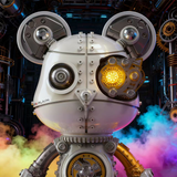 Cyberpunk Mecha Bear 3D Metal Assembly Model Kit