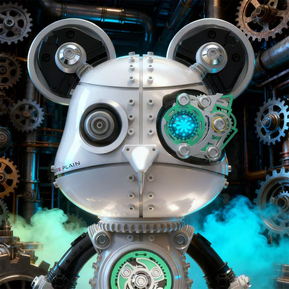 Cyberpunk Mecha Bear 3D Metal Assembly Model Kit