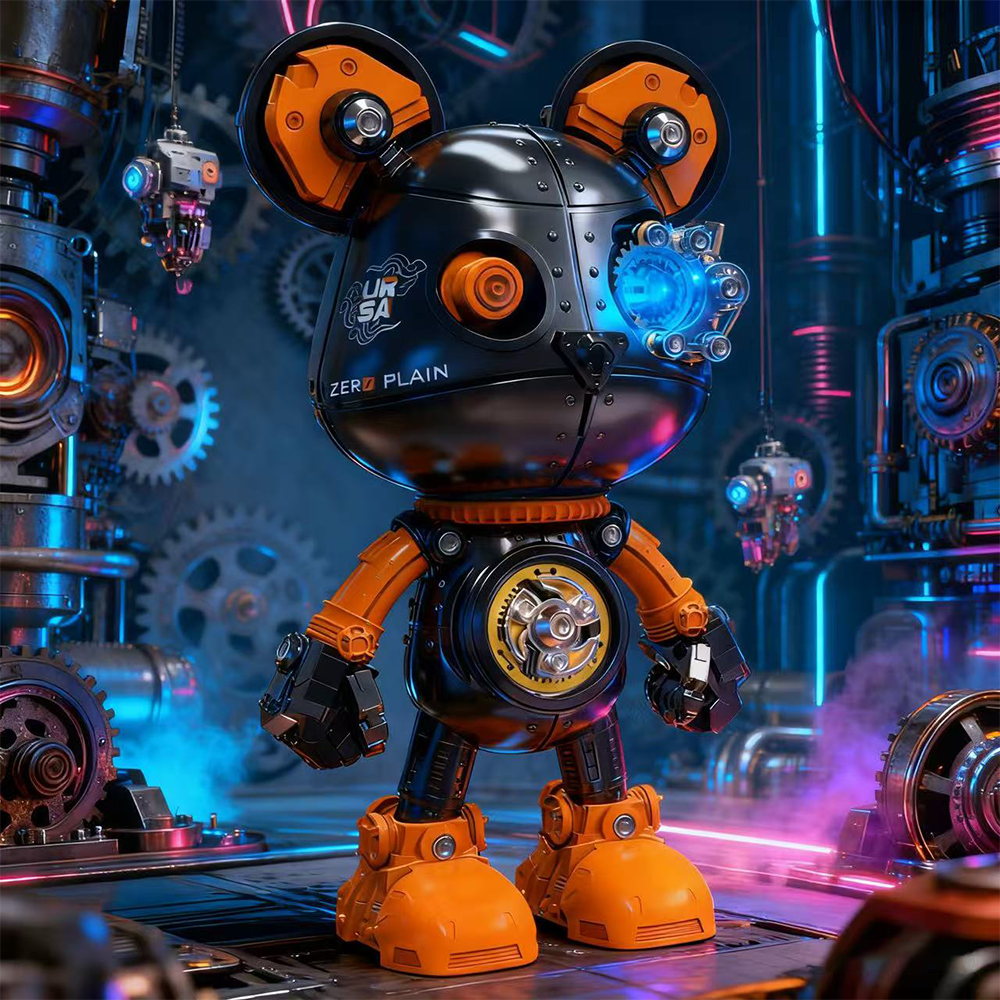 Cyberpunk Mecha Bear 3D Metal Assembly Model Kit