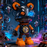 Cyberpunk Mecha Bear 3D Metal Assembly Model Kit