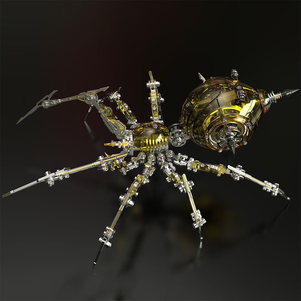 Cyberpunk Mechanical Mecha Battle Spider 3D Model Kit for Adults