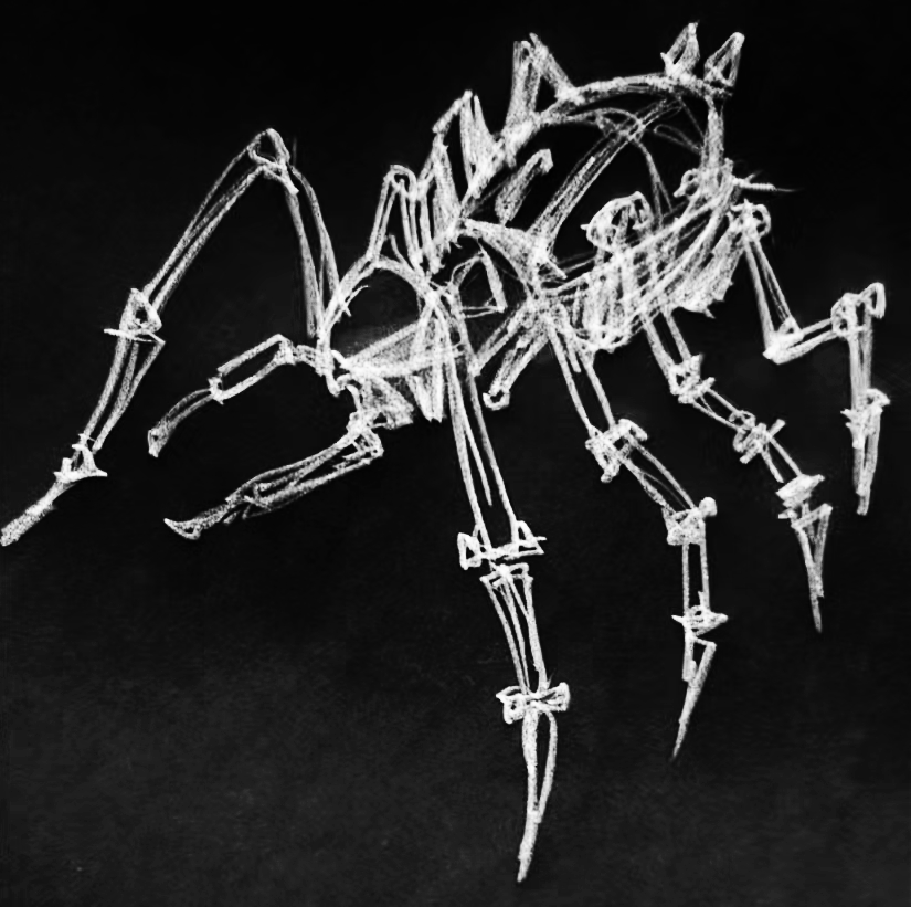 Cyberpunk Mechanical Mecha Battle Spider 3D Model Kit for Adults