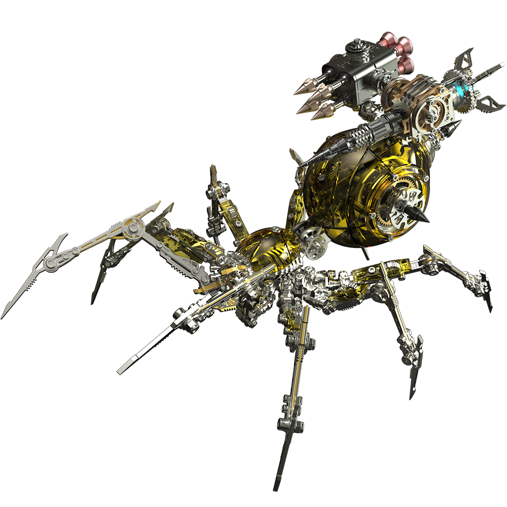 Cyberpunk Mechanical Mecha Battle Spider 3D Model Kit for Adults