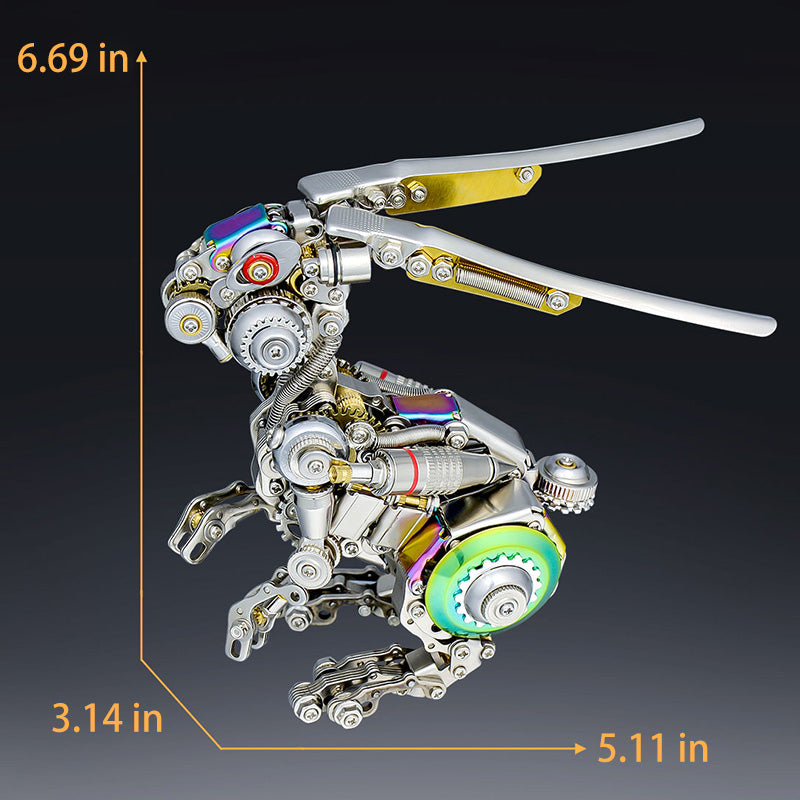 Laad de afbeelding in galerijviewer, Cyberpunk Mechanical Rabbit 3D Metal Puzzle Model Kit
