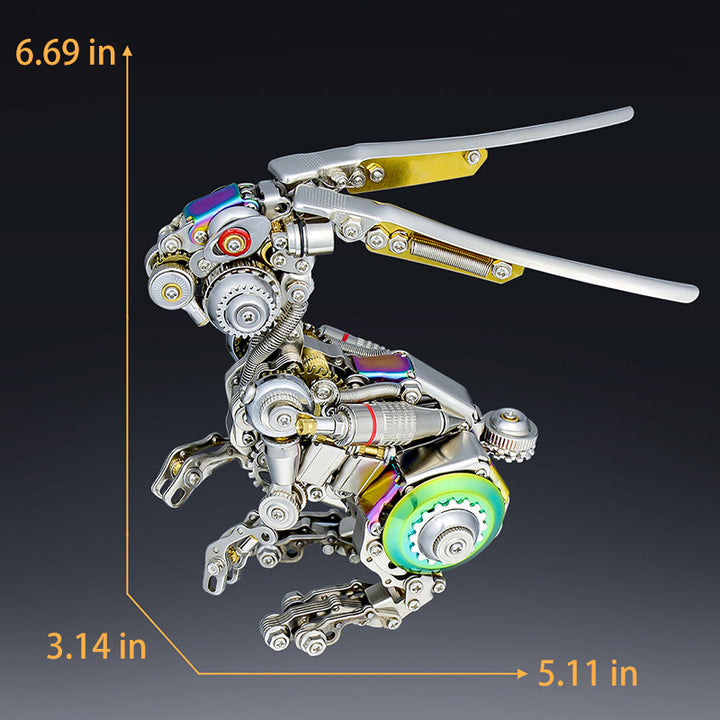 Cyberpunk Mechanical Rabbit 3D Metal Puzzle Model Kit – metalkitor