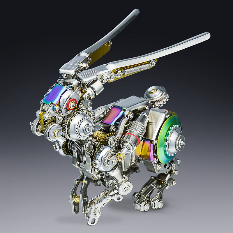 Load image into Gallery viewer, Cyberpunk Mechanical Rabbit 3D Metal Puzzle Model Kit

