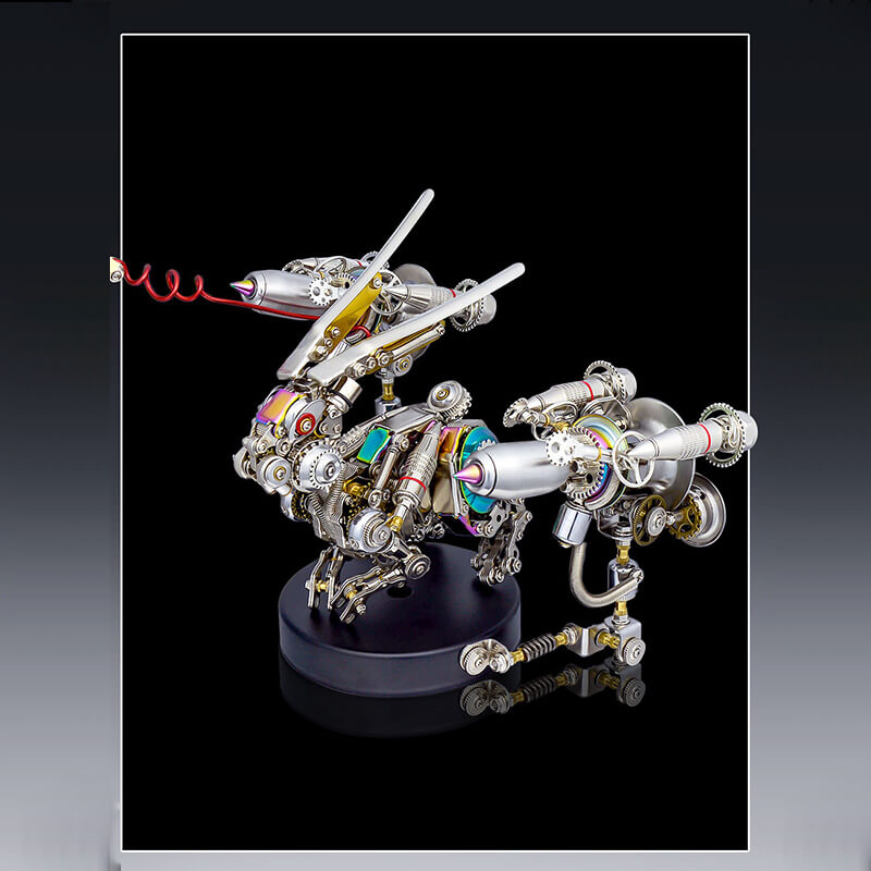 Cyberpunk Mechanical Rabbit 3D Metal Puzzle Model Kit