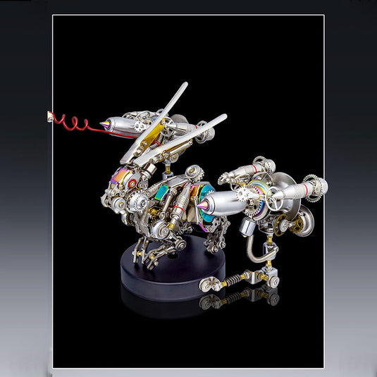Cyberpunk Mechanical Rabbit 3D Metal Puzzle Model Kit