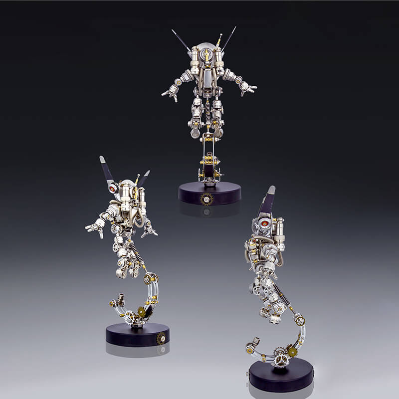 Load image into Gallery viewer, Cyberpunk Mechanical Space Rabbit Astronaut Metal Puzzle Model
