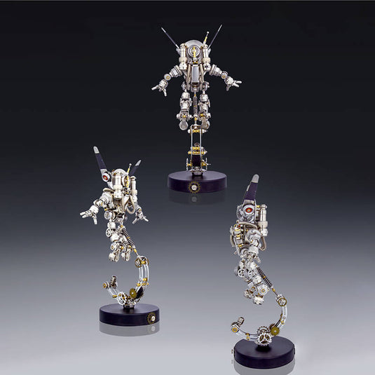 Cyberpunk Mechanical Space Rabbit Astronaut Metal Puzzle Model