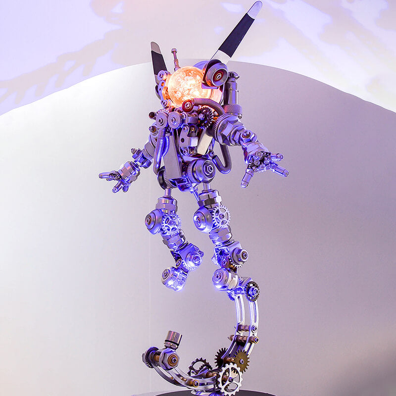 Laad de afbeelding in galerijviewer, Cyberpunk Mechanical Space Rabbit Astronaut Metal Puzzle Model
