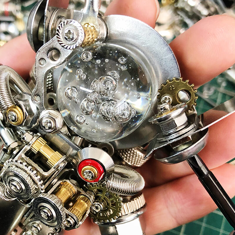 Cyberpunk Mechanical Space Rabbit Astronaut Metal Puzzle