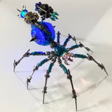 Cyberpunk Metal Mechanical Mecha Blue Battle Spider Model Building Kit for Adults