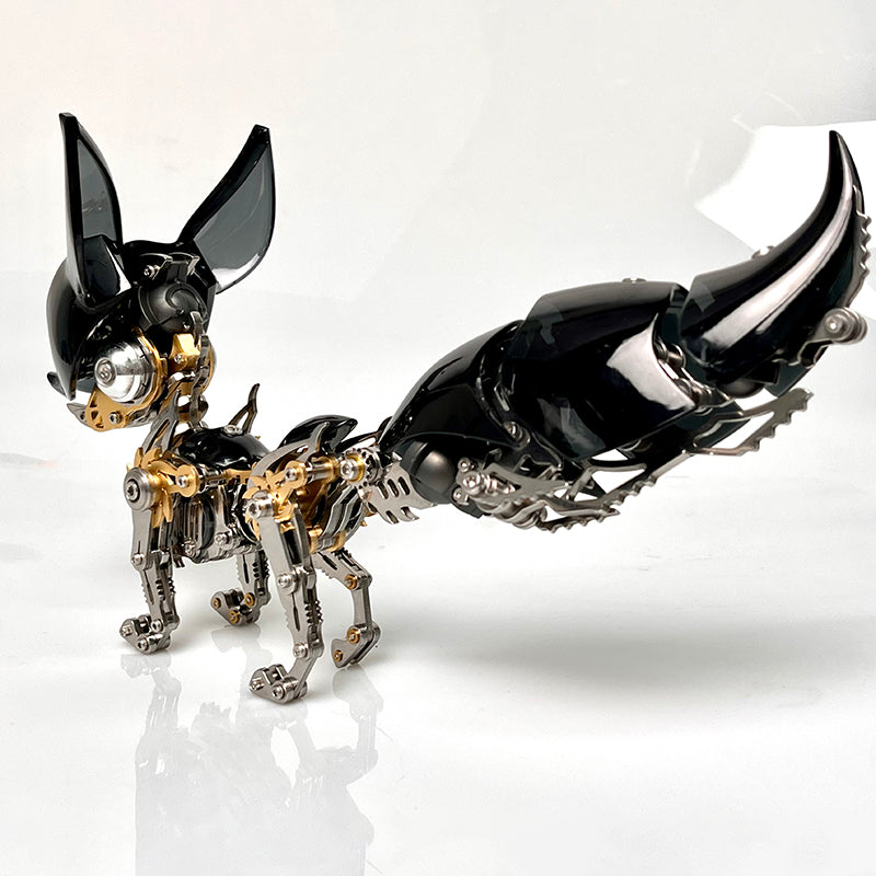Laden Sie das Bild in Galerie -Viewer, {DIY Mechanical Fox Metal Puzzle Model Kit Adjustable Animal Series
