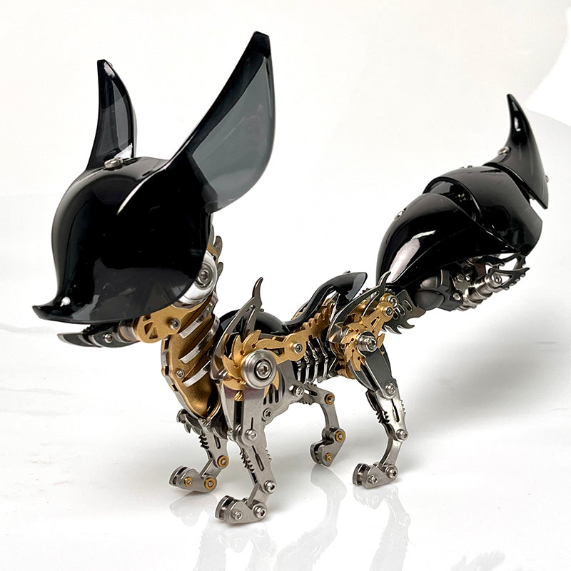 Laad de afbeelding in galerijviewer, DIY Mechanical Fox Metal Puzzle Model Kit Adjustable Animal Series
