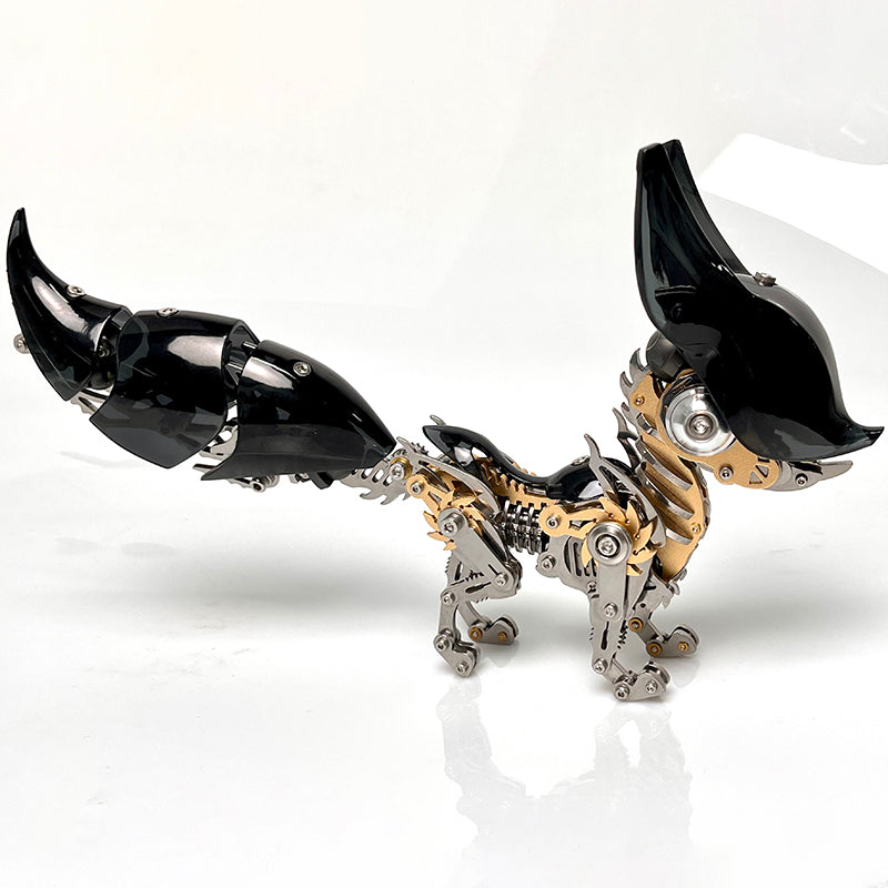 Laden Sie das Bild in Galerie -Viewer, {DIY Mechanical Fox Metal Puzzle Model Kit Adjustable Animal Series
