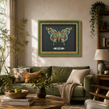 Mechanical Butterfly 3D Metal Puzzle Model Kit with Wooden Frame – DIY Framed Metal Wall Art for Adults