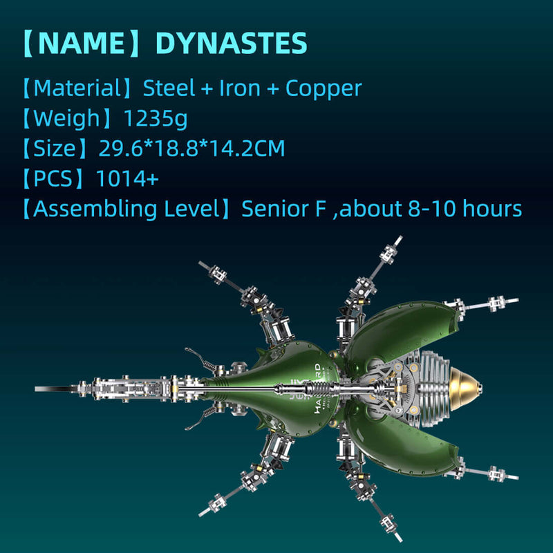 Load image into Gallery viewer, Large beetle Dynastes DIY metal puzzle model kit insect series
