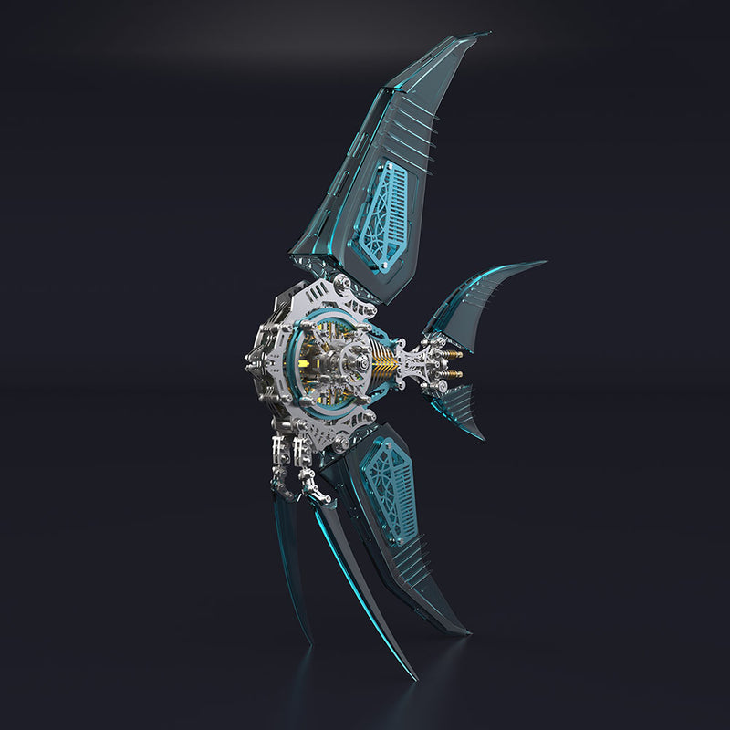 Laden Sie das Bild in Galerie -Viewer, {Mechanical Angelfish 3D Metal Puzzle Model Marine Life Series
