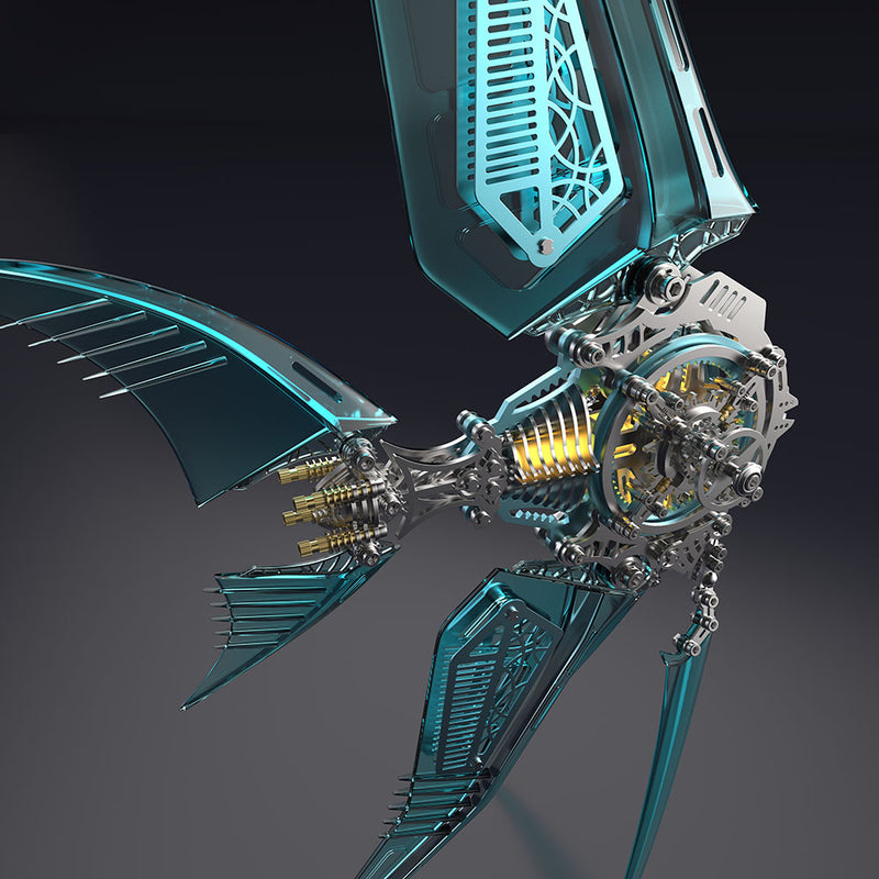 Load image into Gallery viewer, Mechanical Angelfish 3D Metal Puzzle Model Marine Life Series
