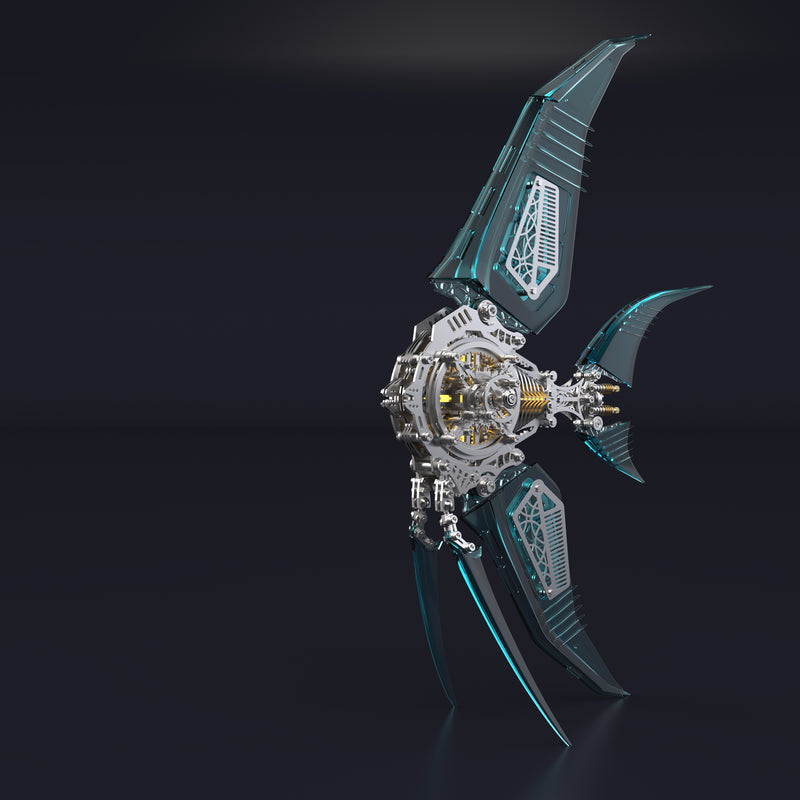 Load image into Gallery viewer, Mechanical Angelfish 3D Metal Puzzle Model Marine Life Series
