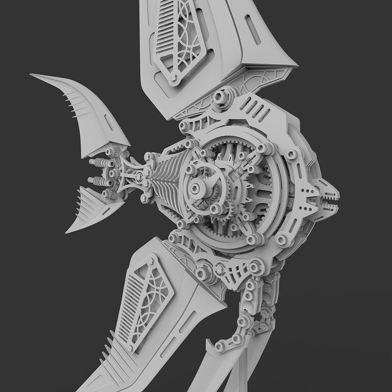 Load image into Gallery viewer, Mechanical Angelfish 3D Metal Puzzle Model Marine Life Series
