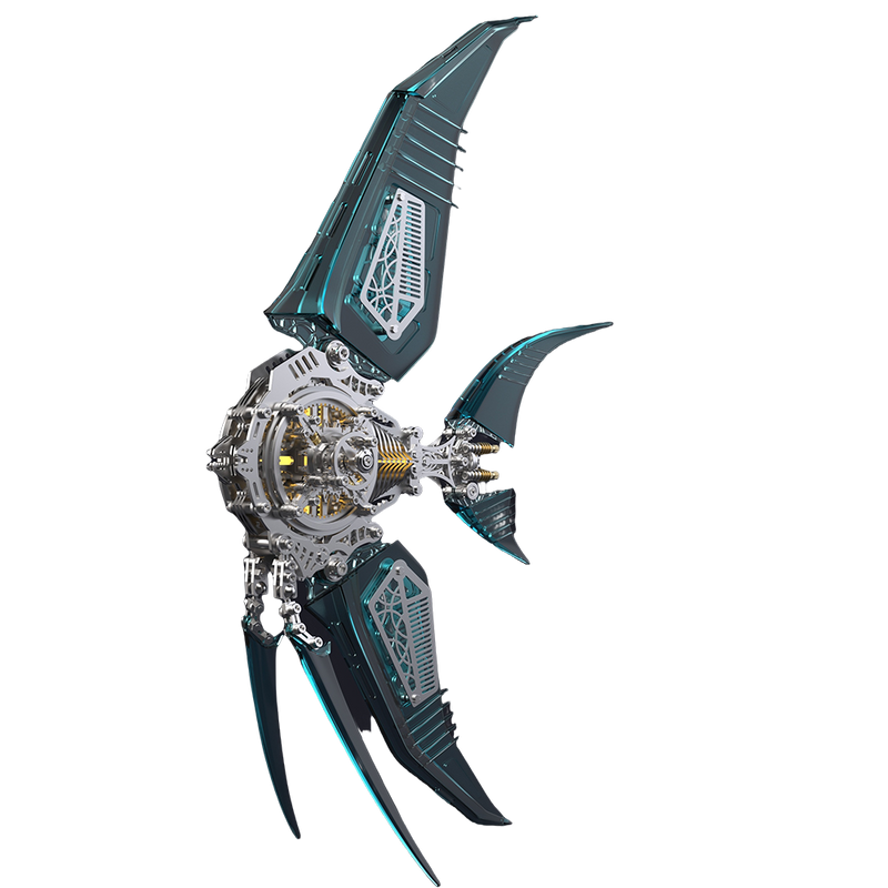 Load image into Gallery viewer, Mechanical Angelfish 3D Metal Puzzle Model Marine Life Series
