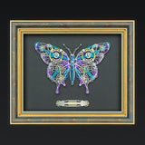 Mechanical Butterfly 3D Metal Puzzle Model Kit with Wooden Frame – DIY Framed Metal Wall Art for Adults