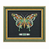 Mechanical Butterfly 3D Metal Puzzle Model Kit with Wooden Frame – DIY Framed Metal Wall Art for Adults