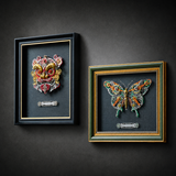 Mechanical Butterfly 3D Metal Puzzle Model Kit with Wooden Frame – DIY Framed Metal Wall Art for Adults
