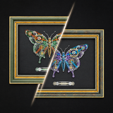 Mechanical Butterfly 3D Metal Puzzle Model Kit with Wooden Frame – DIY Framed Metal Wall Art for Adults