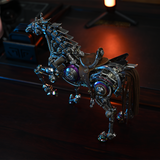 Mechanical Horse 3D Metal Model Puzzle Kit with LED Lights – DIY Steampunk Horse Building Set for Adults